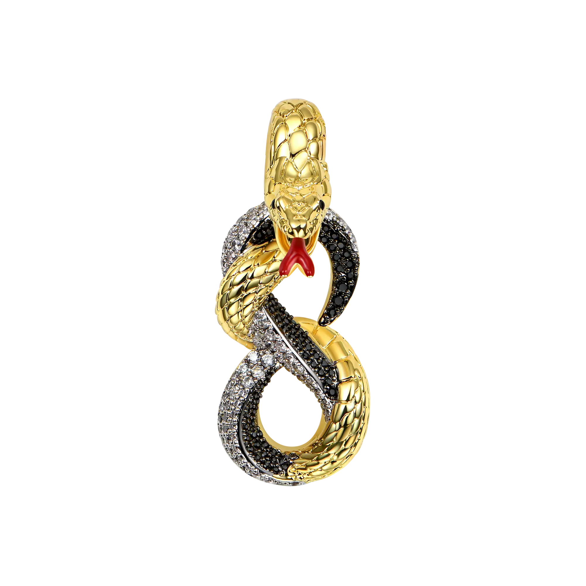 Infinity Tri-tone Snake Pendant