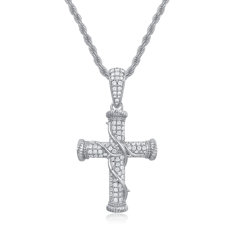 Roman Pillar Thorn Cross Pendant - APORRO