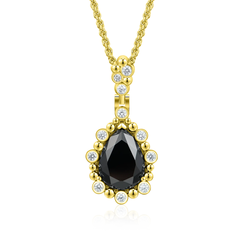 Enigma Black Teardrop Pendant - APORRO