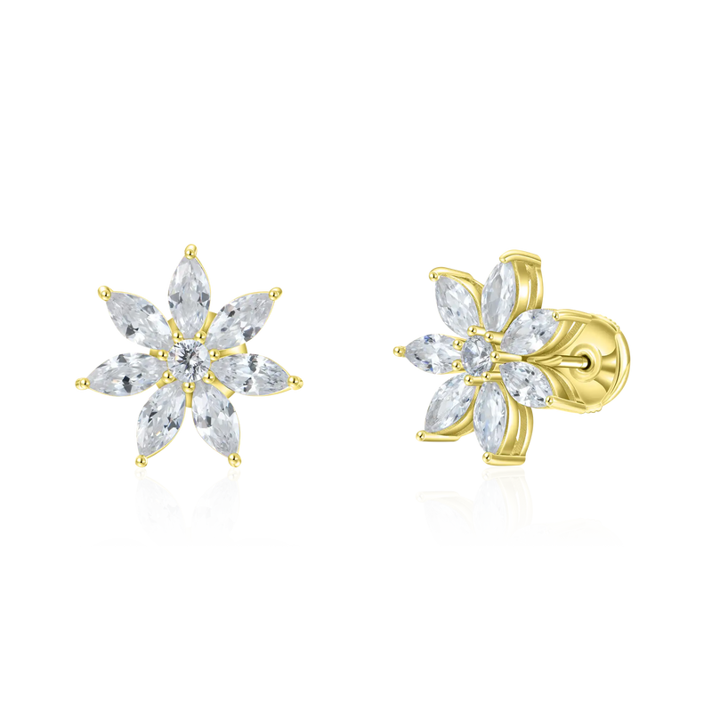 Marquise Cut Flower Earring - APORRO