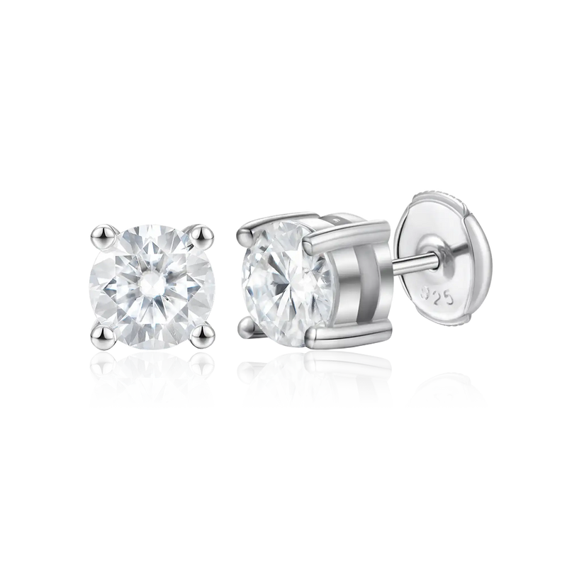 Round Cut Stud Earring - APORRO