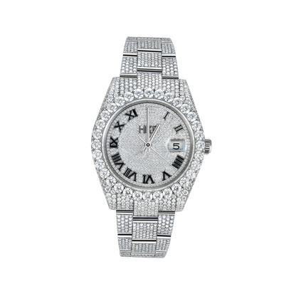 Custom 44mm Bust Down Moissanite Diamond Watch