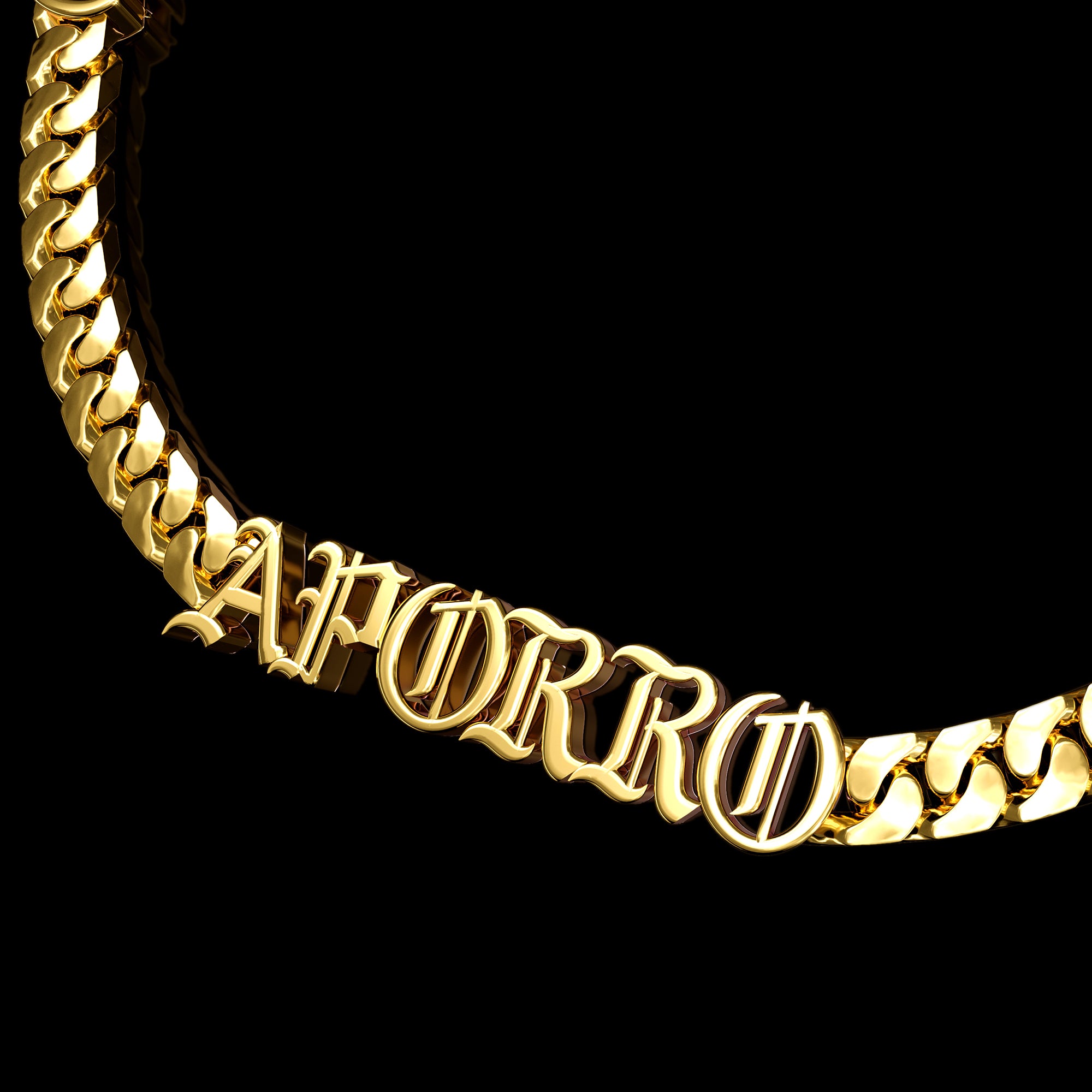 Custom Old English Letter/Number Cuban Chain