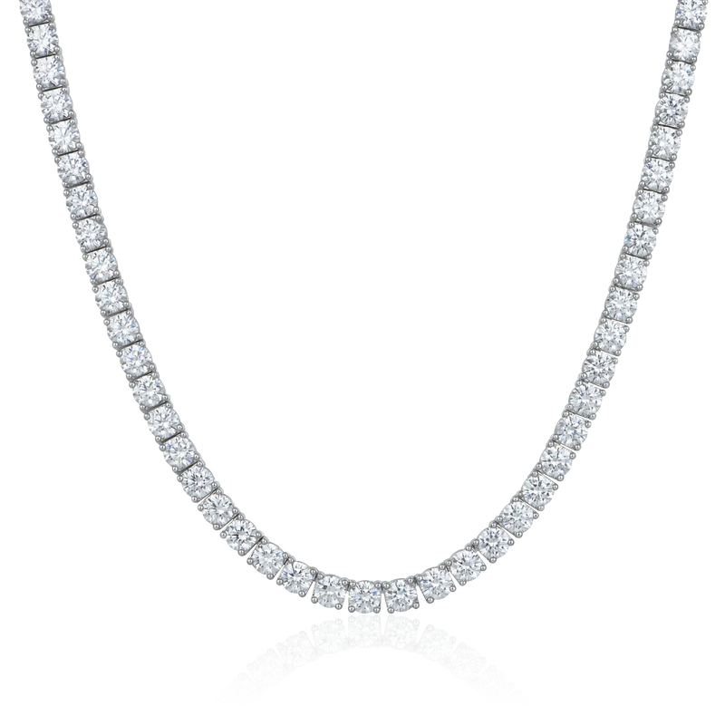 5mm Iced Out Tennis Chain - 14K & White Gold Moissanite Choker - APORRO