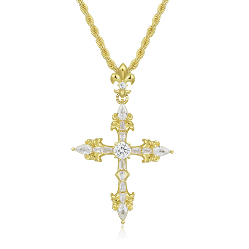 Fleur De Lis Cross Pendant - APORRO