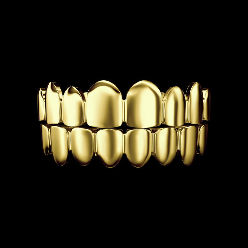 Pre-made The Classic Gold Grillz - Grillz Teeth For Men & Women - APORRO