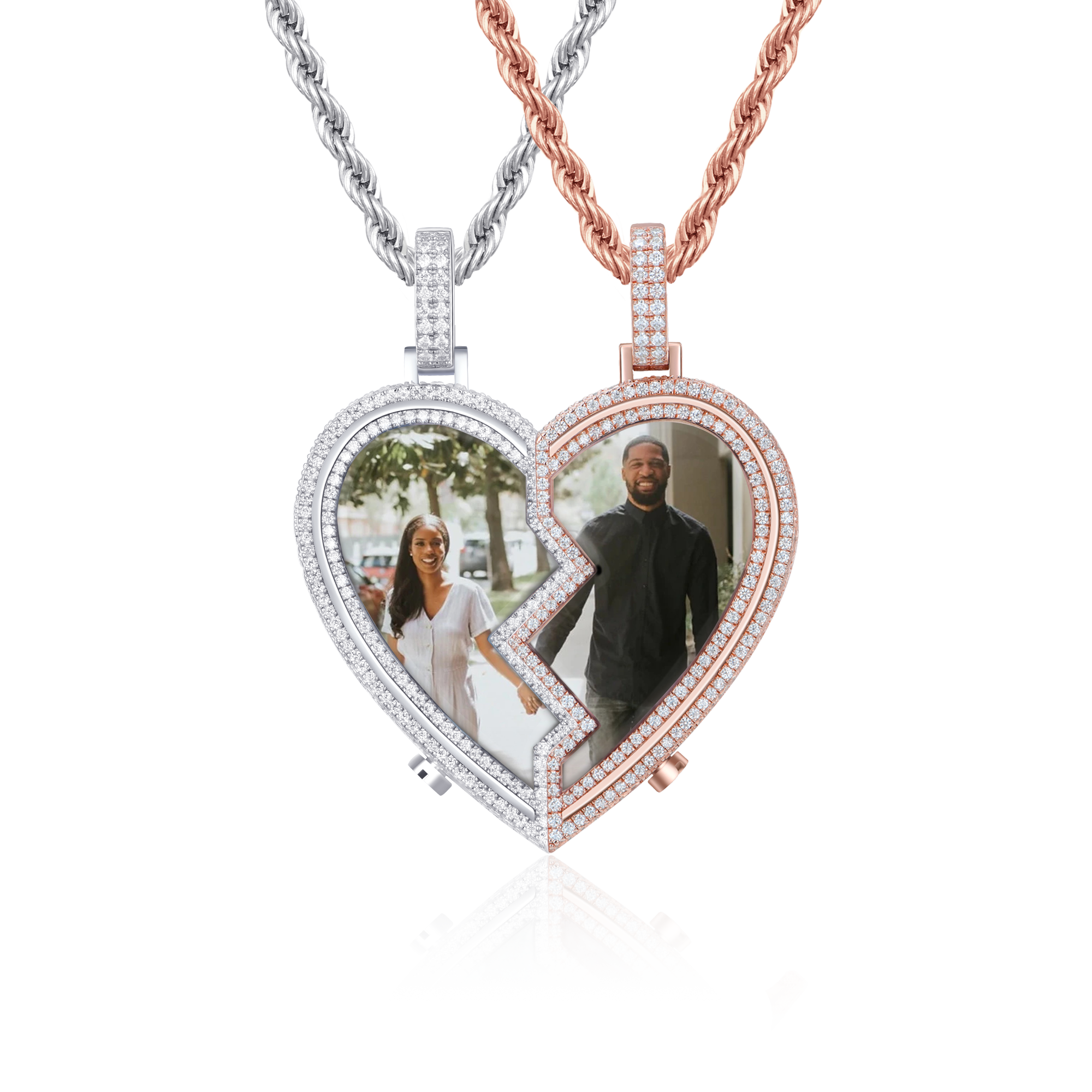 Custom Eternal Heart Frame Photo Pendant