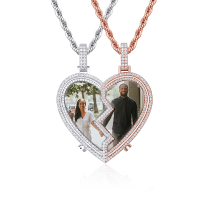 Custom Eternal Heart Frame Photo Pendant