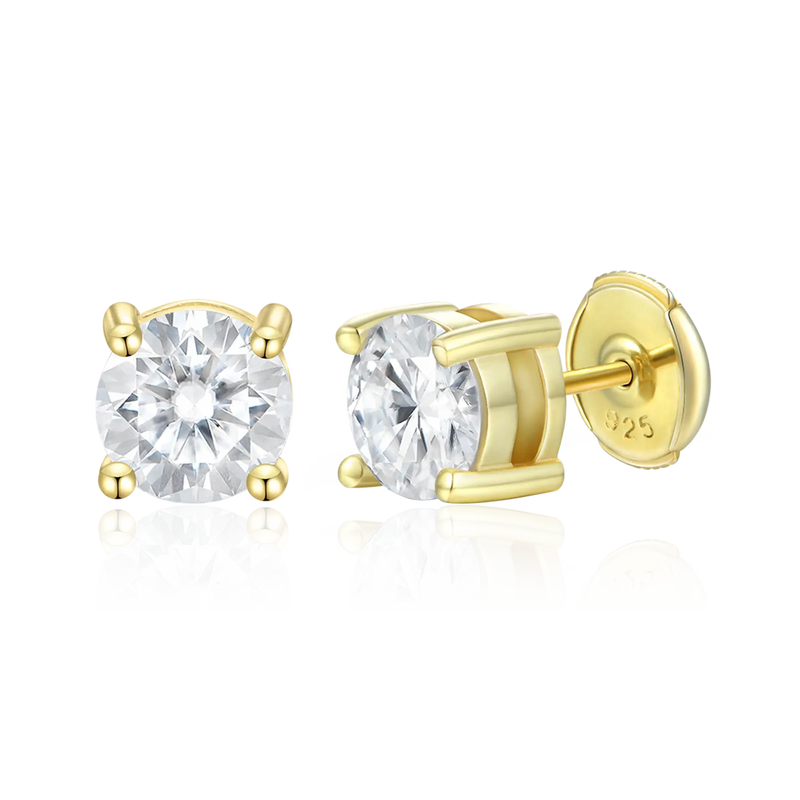 Round Cut Stud Earring - APORRO