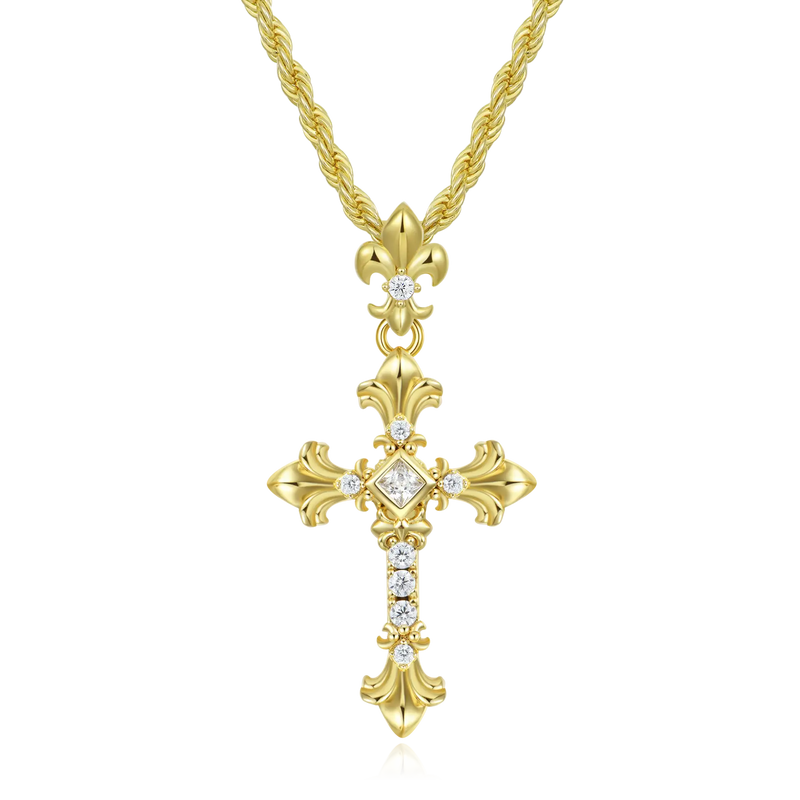 Knight Flower Cross Pendant - APORRO