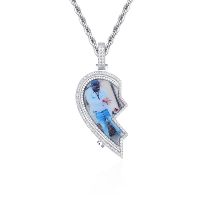 Custom Eternal Heart Frame Photo Pendant