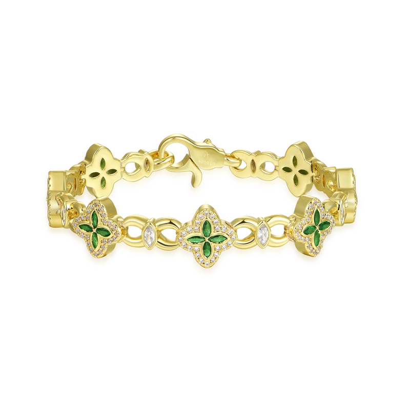 Iced Clover Blessing Bracelet - APORRO