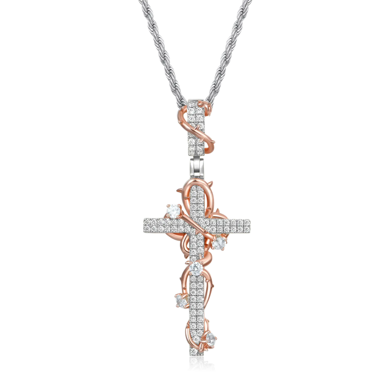 Thorned Rose Cross Pendant - APORRO