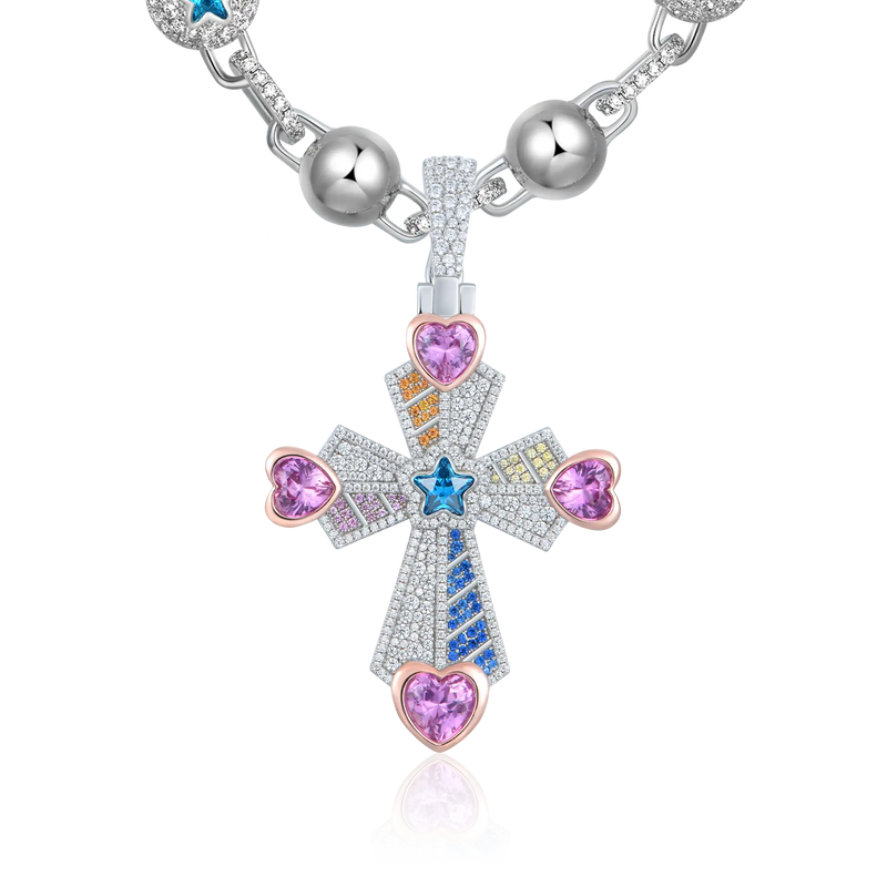 LaFlare Church On Iced Cross Pendant - APORRO