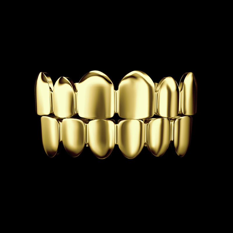 Pre-made The Classic Gold Grillz - Grillz Teeth For Men & Women - APORRO