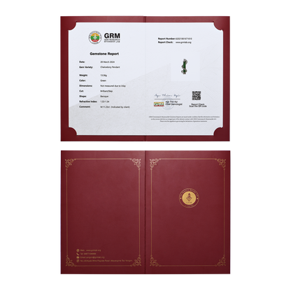 GRM Jade Gemstone Certificate