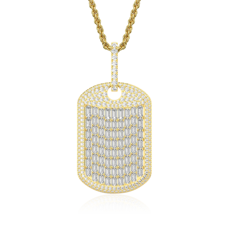 Custom Iced Out Dog Tag Pendant