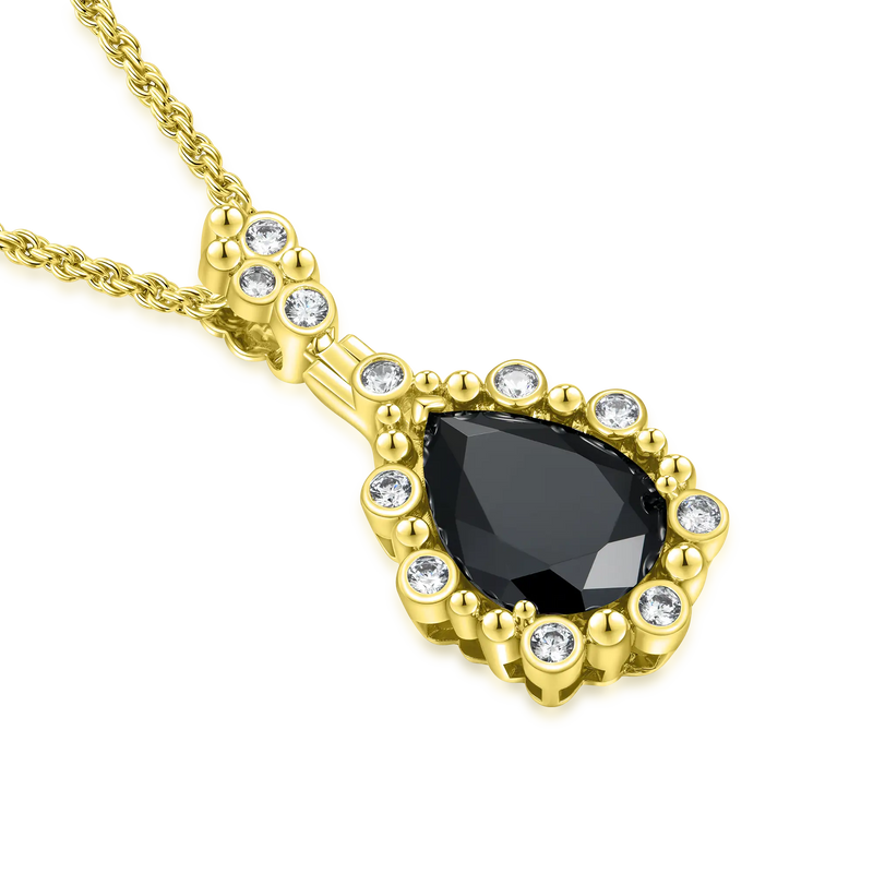 Enigma Black Teardrop Pendant - APORRO