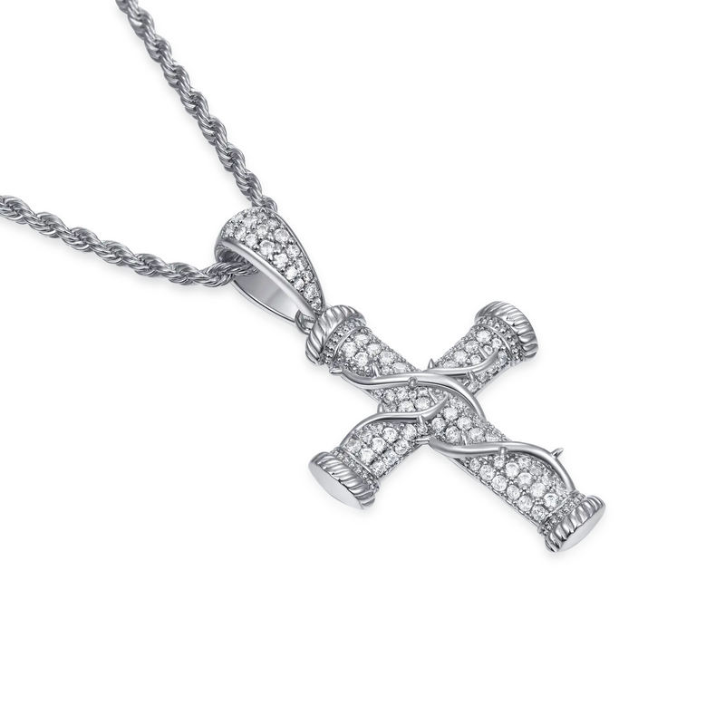 Roman Pillar Thorn Cross Pendant - APORRO