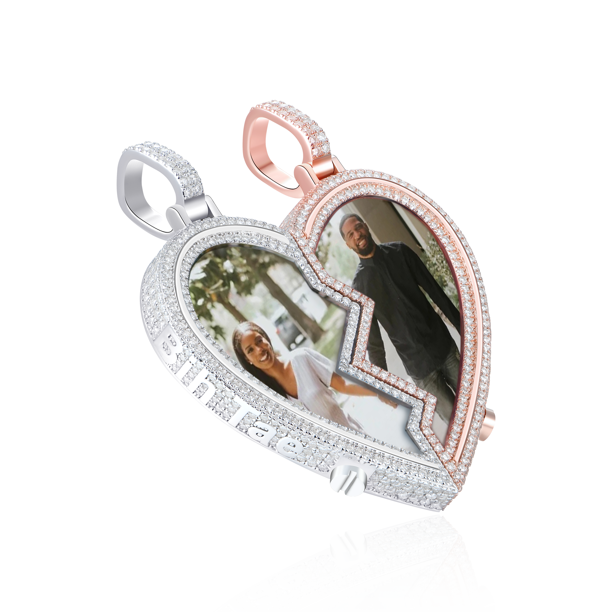 Custom Eternal Heart Frame Photo Pendant