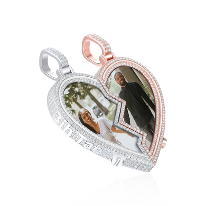 Custom Eternal Heart Frame Photo Pendant