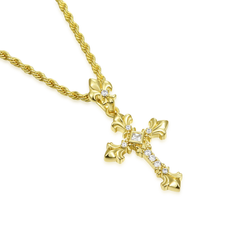 Knight Flower Cross Pendant - APORRO