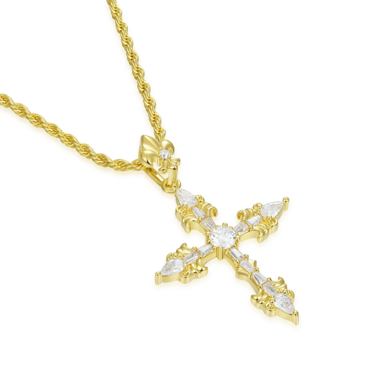 Fleur De Lis Cross Pendant - APORRO