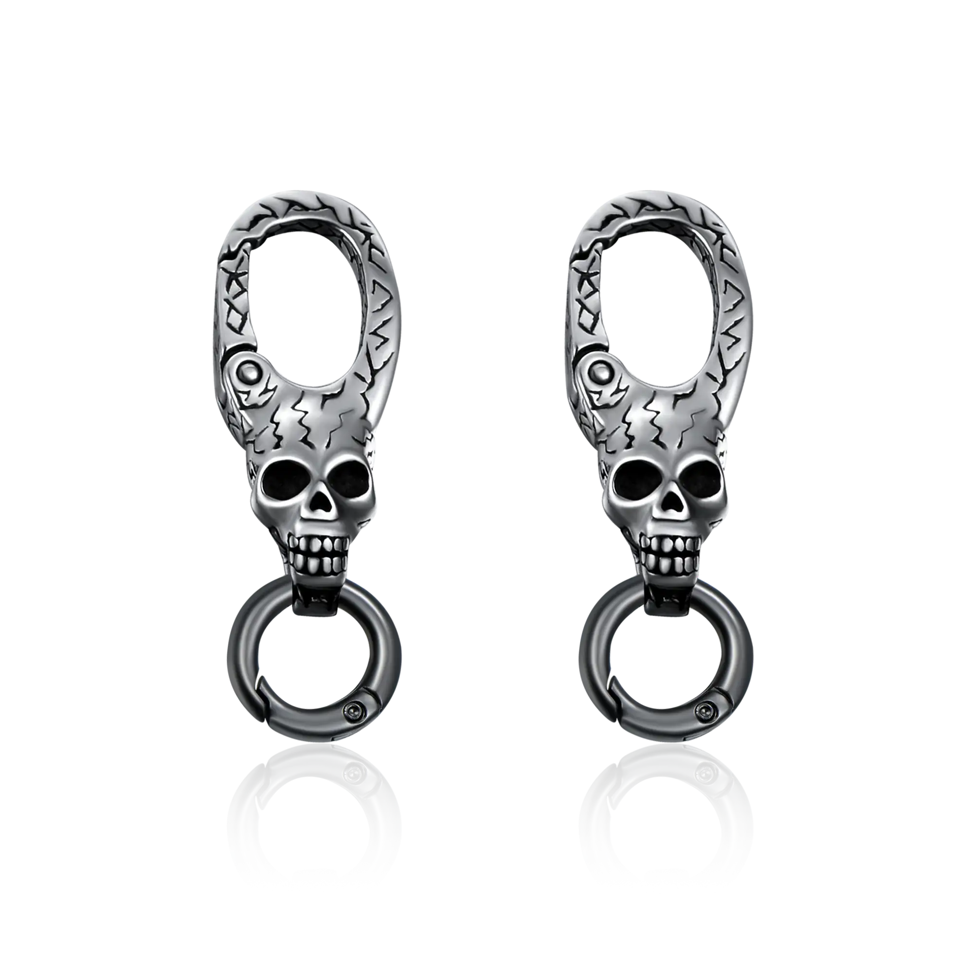 Apooro X Double-Sided Skull Link Necklace & Wallet Chain