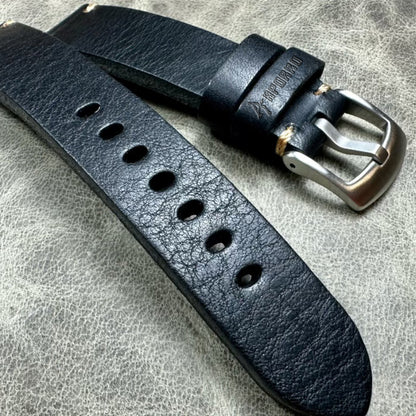 Black Leather Detachable Watch Band