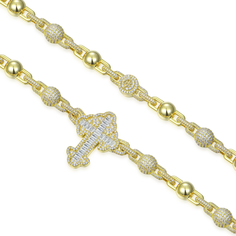 Iced Cross Ball Chain - APORRO