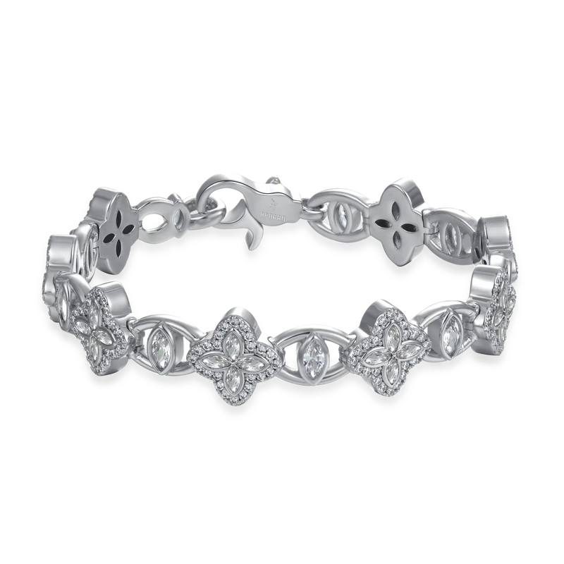 Iced Clover Moissanite Blessing Bracelet - APORRO