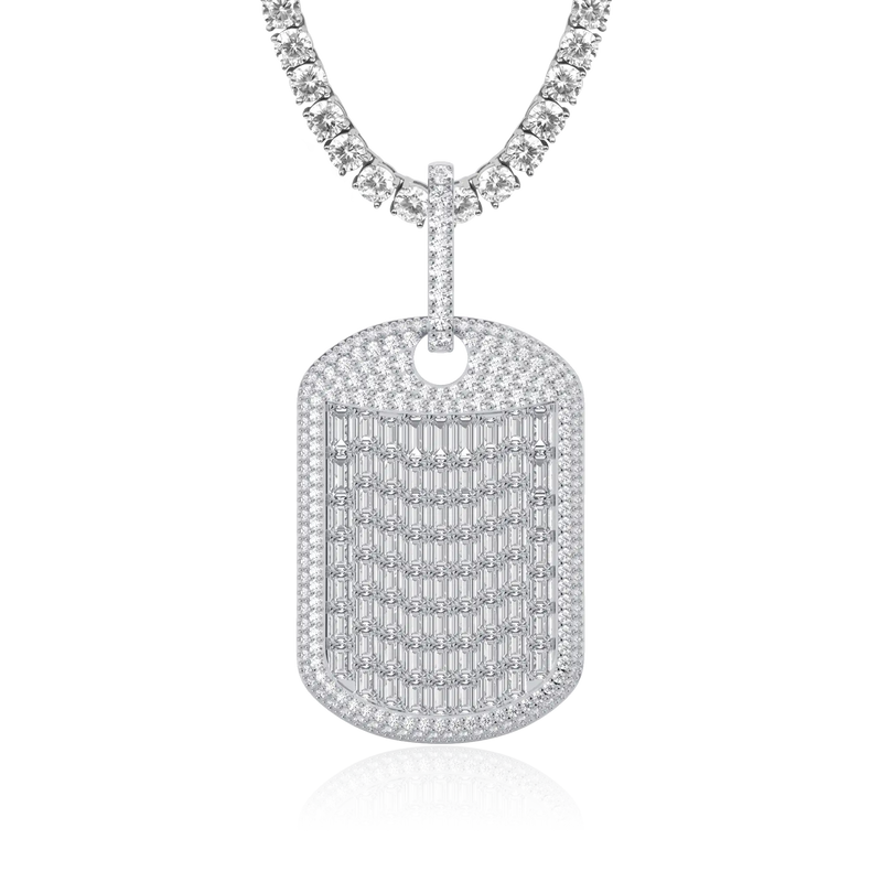 Custom Iced Out Dog Tag Pendant