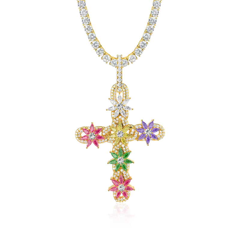 Lily Infinity Cross Pendant - APORRO