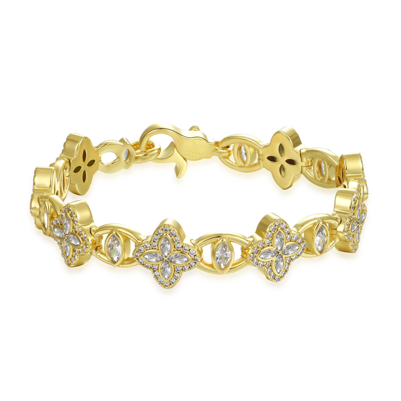 Iced Clover Moissanite Blessing Bracelet - APORRO