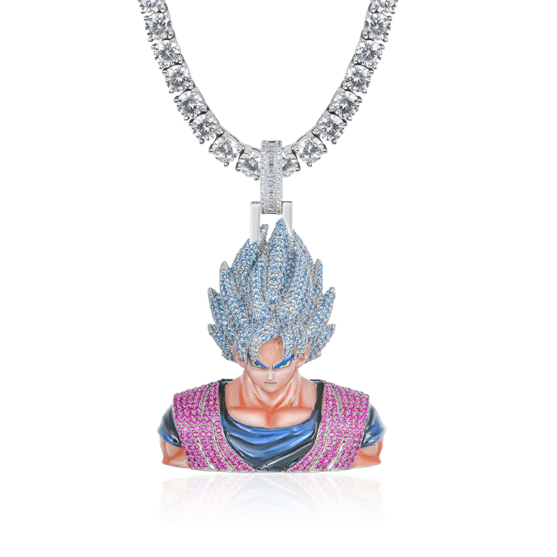 Custom Moissanite Micro Bosox Font Pendant Necklace - Men & Women Jewelry - APORRO