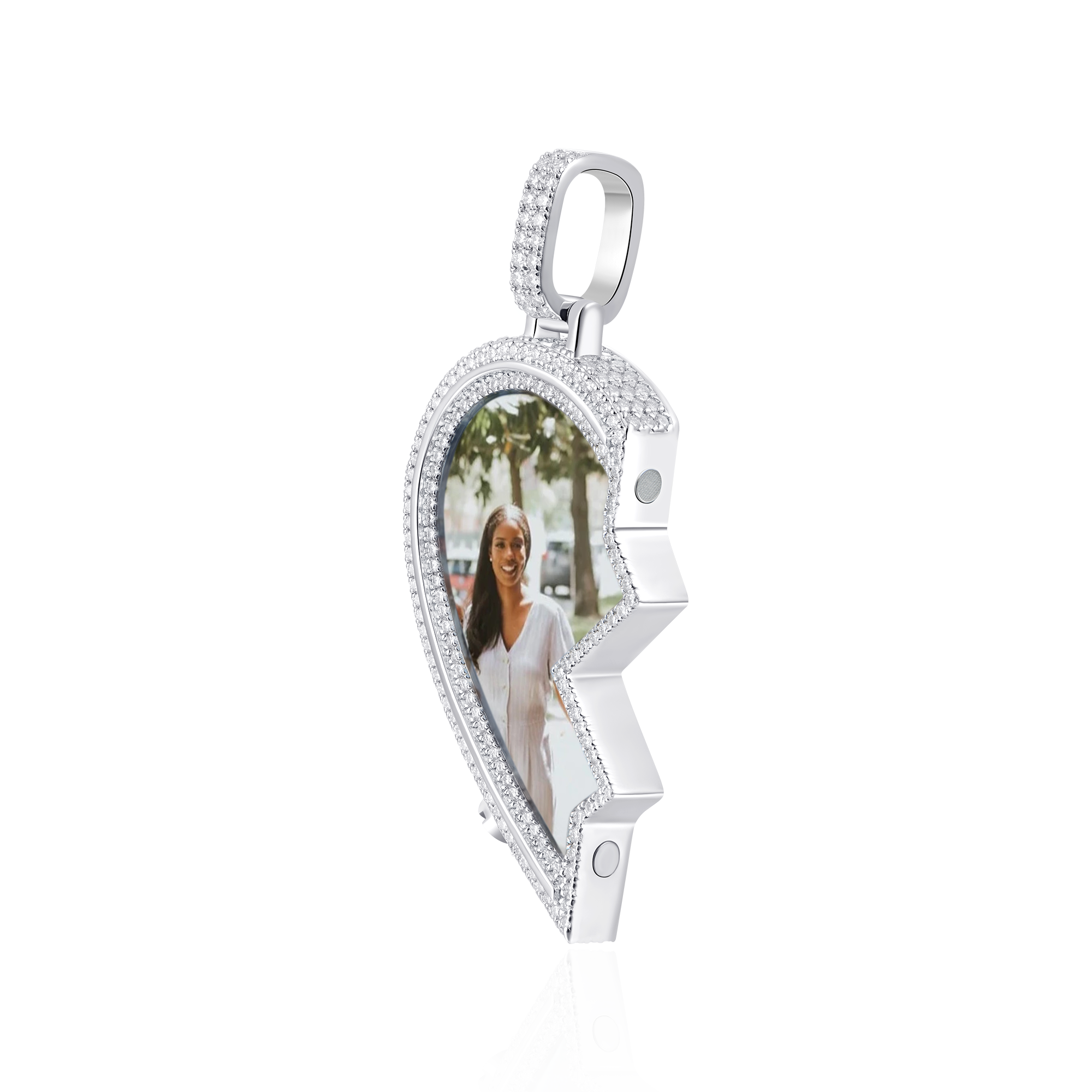 Custom Eternal Heart Frame Photo Pendant