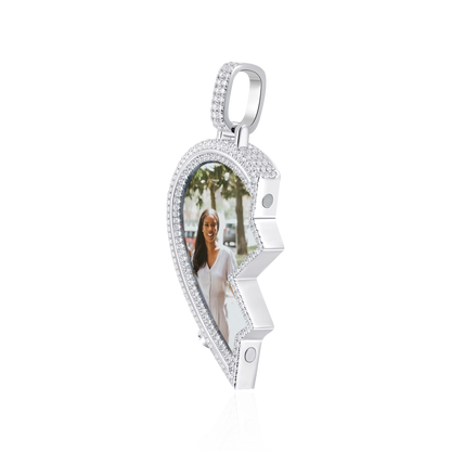 Custom Eternal Heart Frame Photo Pendant