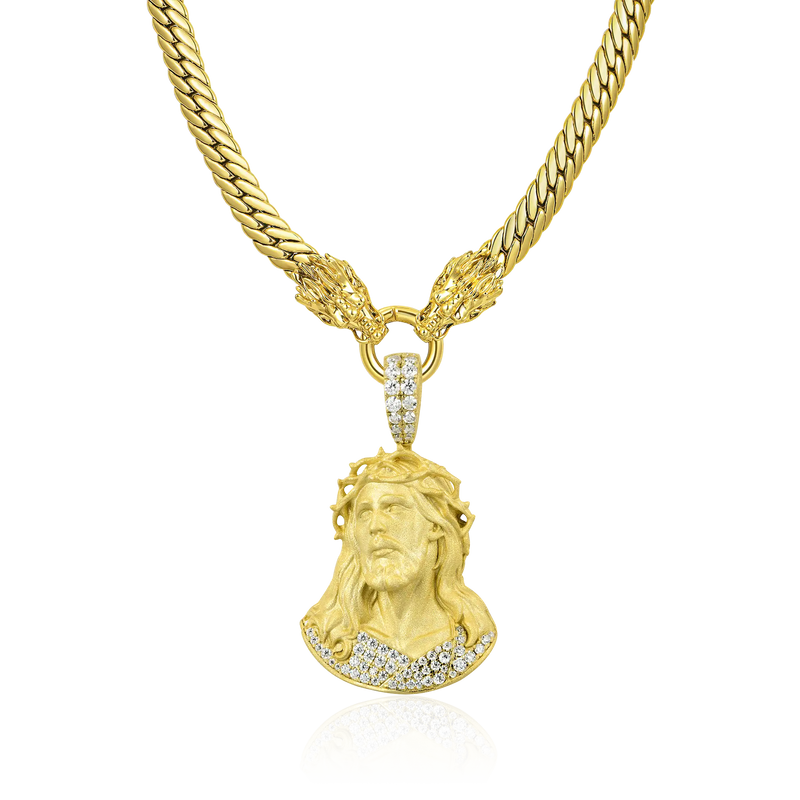 WONG Double Dragon Miami Cuban Chain + Pendant Gift Set - APORRO