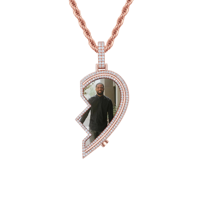 Custom Eternal Heart Frame Photo Pendant