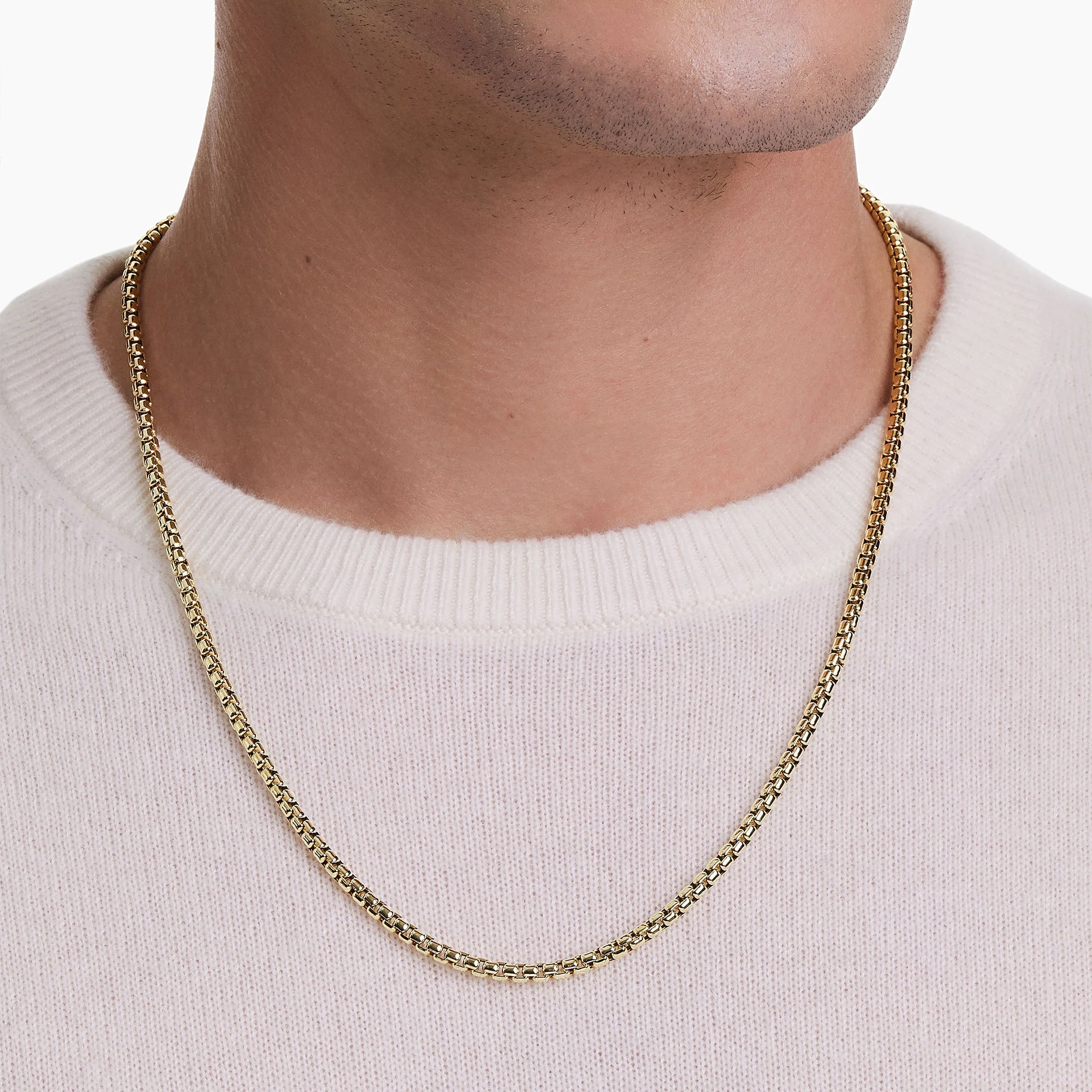 2.5mm Box Chain - Yellow Gold