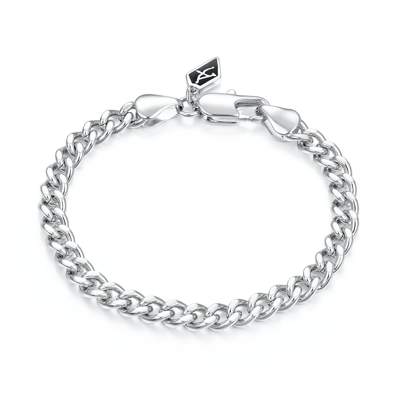 Miami Micro Cuban Curb Bracelet - White Gold - APORRO