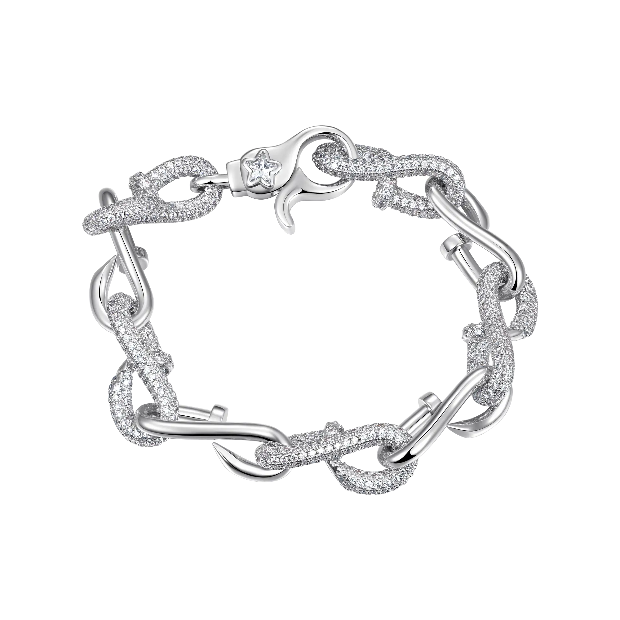 Twisted Nail Link Bracelet - 10mm