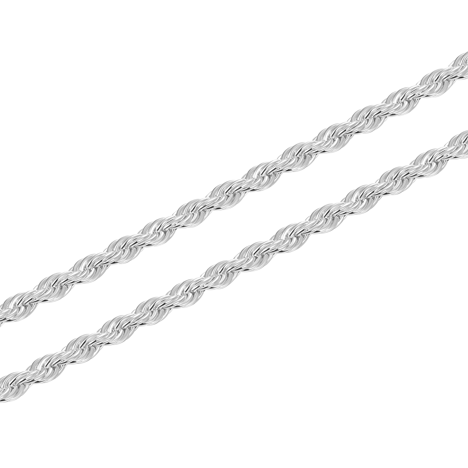 3.5mm Rope Chain - White Gold