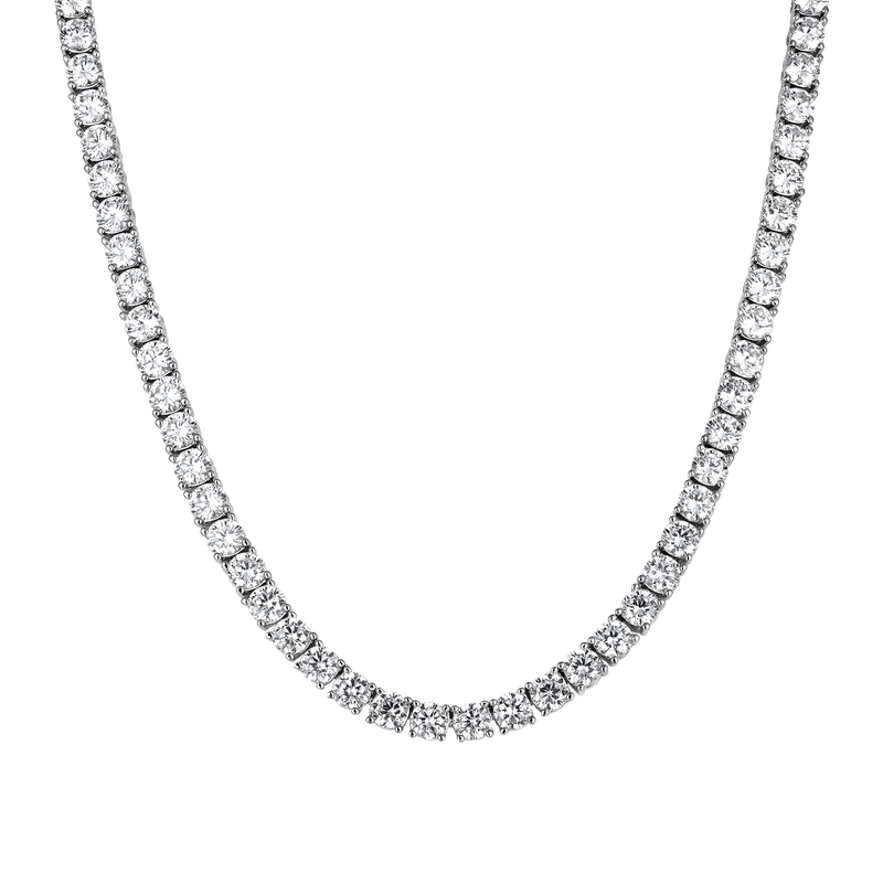 5mm Iced Out Tennis Chain - 14K & White Gold Moissanite Choker - APORRO