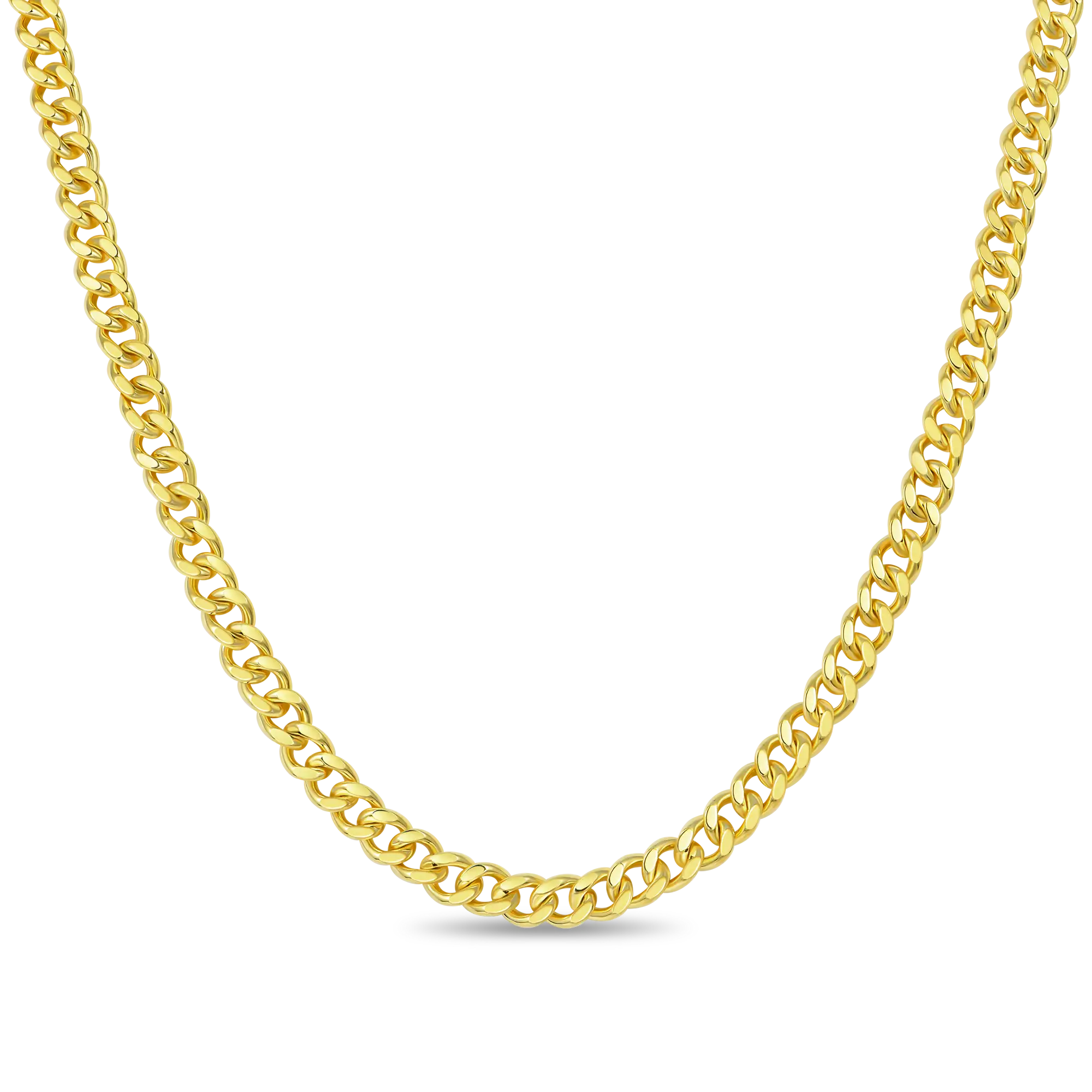 5mm Miami Micro Cuban Curb Chain - Yellow Gold - APORRO