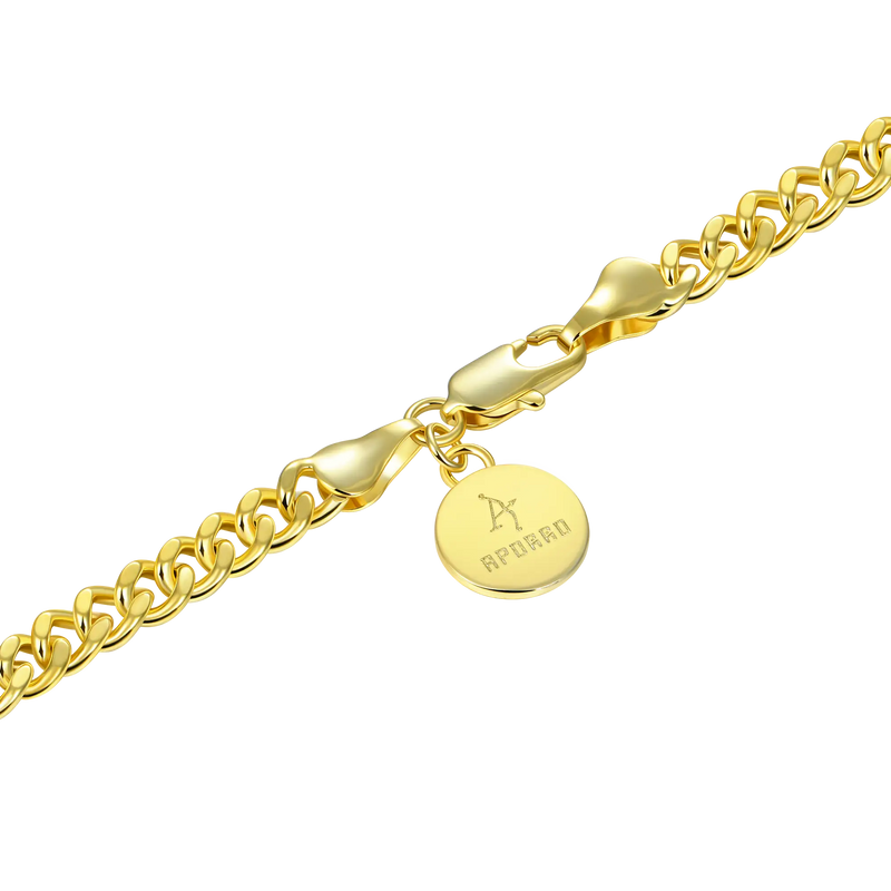 5mm Miami Micro Cuban Curb Chain - Yellow Gold - APORRO