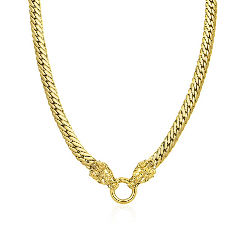 WONG Double Dragon Miami Cuban Chain - Hip Hop Jewelry - APORRO