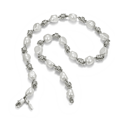 18" Barbed Wire Pearl Mix Chain