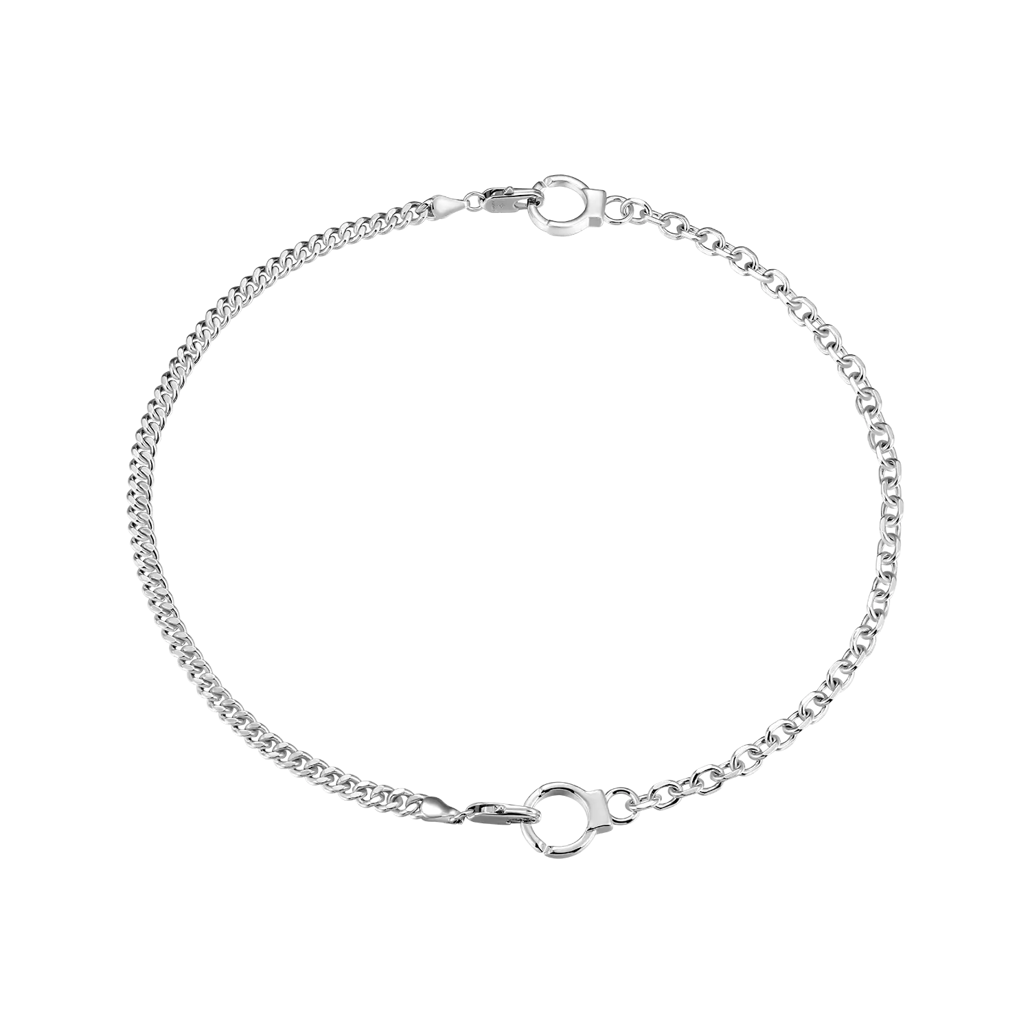 18" Detachable Handcuffs Buckle Necklace - 5mm