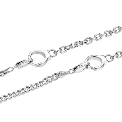 18" Detachable Handcuffs Buckle Necklace - 5mm